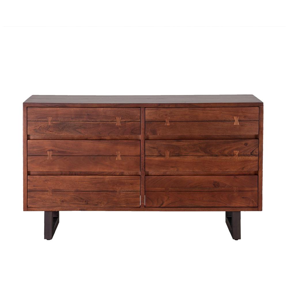 World Interiors - Glenwood Dresser in Acacia with Walnut Finish - ZWGW586D veiw 2
