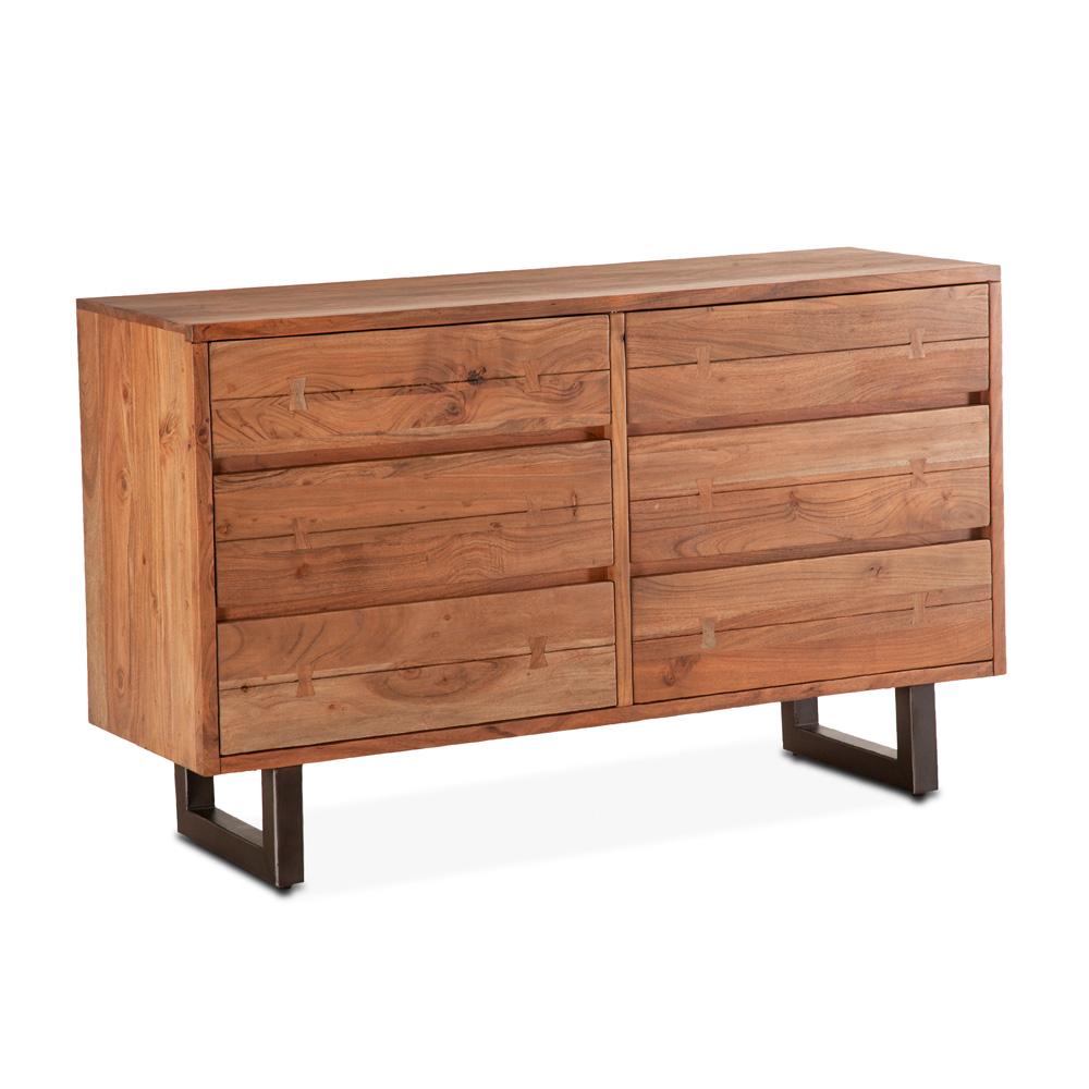 World Interiors - Glenwood Dresser : World Interiors - Glenwood Dresser in Smoked Acacia - ZWGWSA586D veiw 1