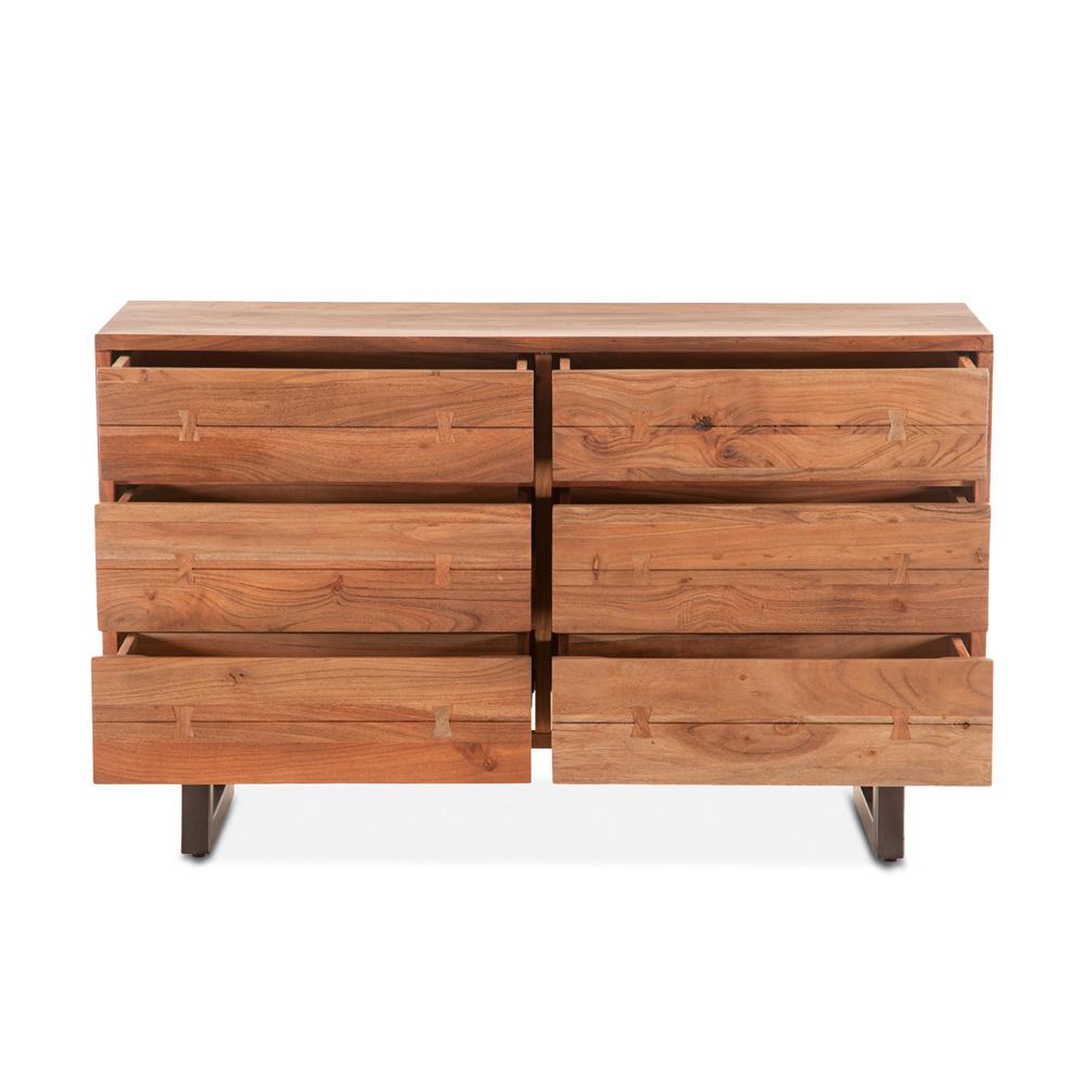 World Interiors - Glenwood Dresser : World Interiors - Glenwood Dresser in Smoked Acacia - ZWGWSA586D veiw 3
