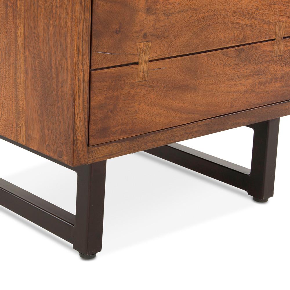 World Interiors - Glenwood Nightstand : World Interiors - Glenwood Nightstand in Acacia with Walnut Finish - ZWGW242D veiw 5