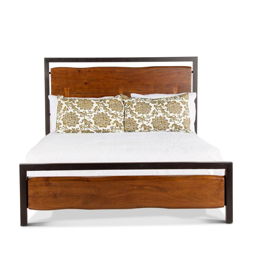 World Interiors - Glenwood Queen Bed : World Interiors - Glenwood Queen Bed in Acacia with Walnut Finish - ZWGW25 veiw 2