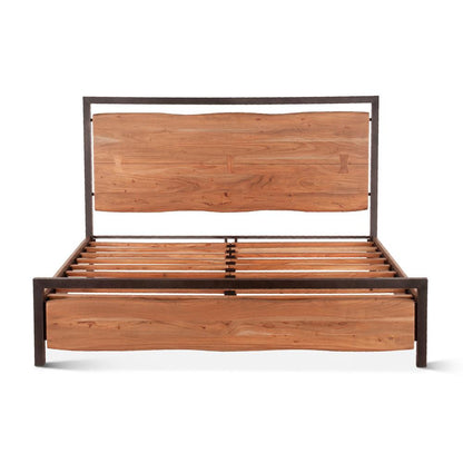 World Interiors - Glenwood Queen Bed : World Interiors - Glenwood Queen Bed in Smoked Acacia - ZWGWPBQSA veiw 2