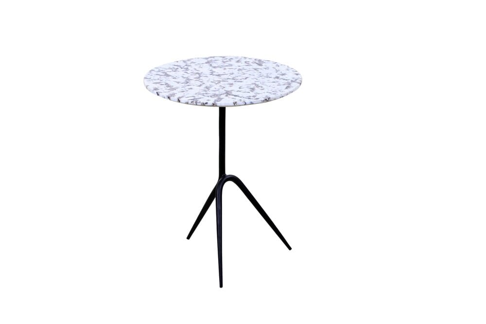 World Interiors - Glacier 18" Accent Table : World Interiors - Glacier 18" Accent Table with Alaska White Marble - ZWGLAST18AW veiw 2