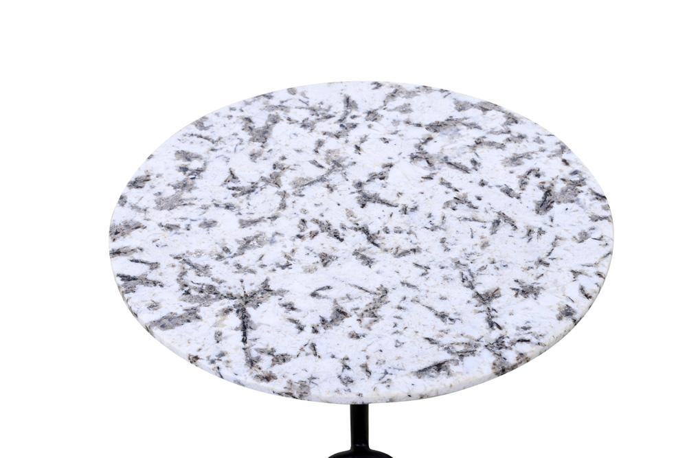 World Interiors - Glacier 18" Accent Table : World Interiors - Glacier 18" Accent Table with Alaska White Marble - ZWGLAST18AW veiw 3
