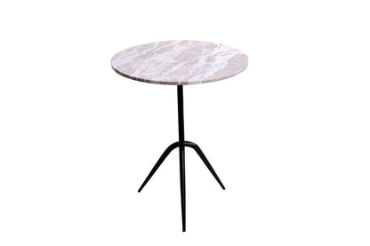 World Interiors - Glacier 18" Accent Table : World Interiors - Glacier 18" Accent Table with Capri Beige Marble - ZWGLAST18CB veiw 2