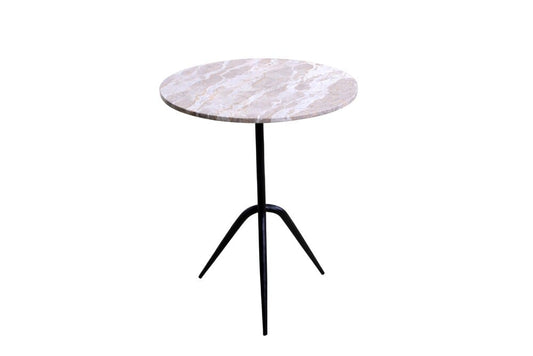World Interiors - Glacier 18" Accent Table : World Interiors - Glacier 18" Accent Table with Capri Beige Marble - ZWGLAST18CB veiw 2