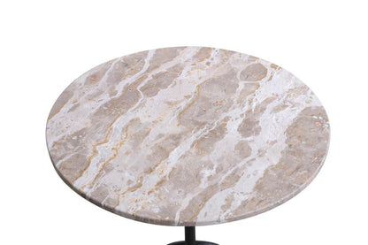 World Interiors - Glacier 18" Accent Table : World Interiors - Glacier 18" Accent Table with Capri Beige Marble - ZWGLAST18CB veiw 3