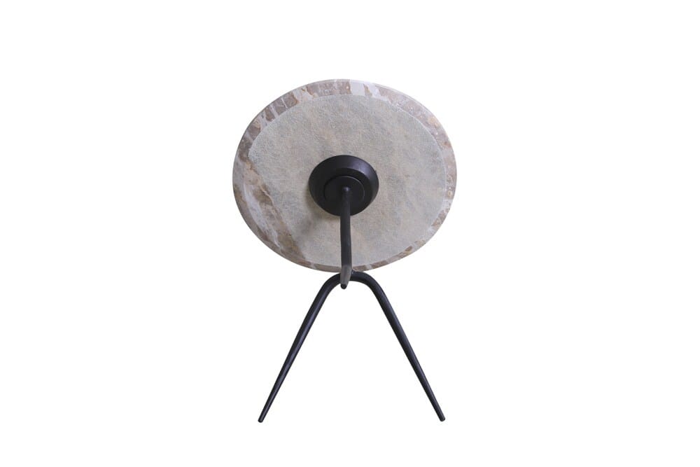 World Interiors - Glacier 18" Accent Table : World Interiors - Glacier 18" Accent Table with Capri Beige Marble - ZWGLAST18CB veiw 5