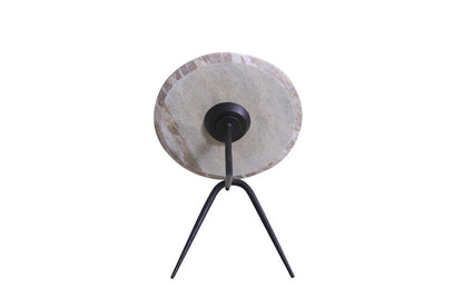 World Interiors - Glacier 18" Accent Table : World Interiors - Glacier 18" Accent Table with Capri Beige Marble - ZWGLAST18CB veiw 5