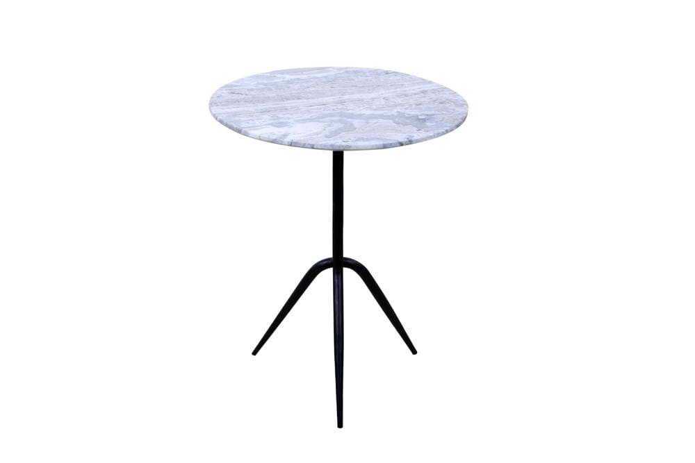 World Interiors - Glacier 18" Accent Table : World Interiors - Glacier 18" Accent Table with Fancy Brown Marble - ZWGLAST18FB_CLOSEOUT veiw 1
