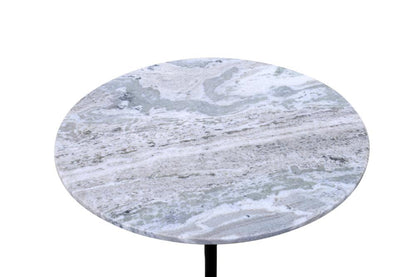 World Interiors - Glacier 18" Accent Table : World Interiors - Glacier 18" Accent Table with Fancy Brown Marble - ZWGLAST18FB_CLOSEOUT veiw 3