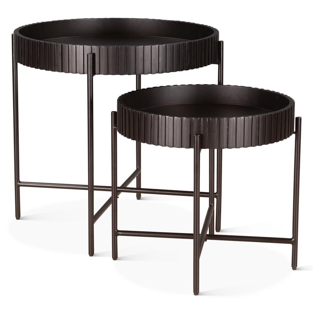 World Interiors - Halden Nesting Tray Tables : World Interiors - Halden Nesting Tray Tables - in Matte Black - ZWHALNT29BLK_CLOSEOUT veiw 1