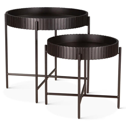 World Interiors - Halden Nesting Tray Tables : World Interiors - Halden Nesting Tray Tables - in Matte Black - ZWHALNT29BLK_CLOSEOUT veiw 1