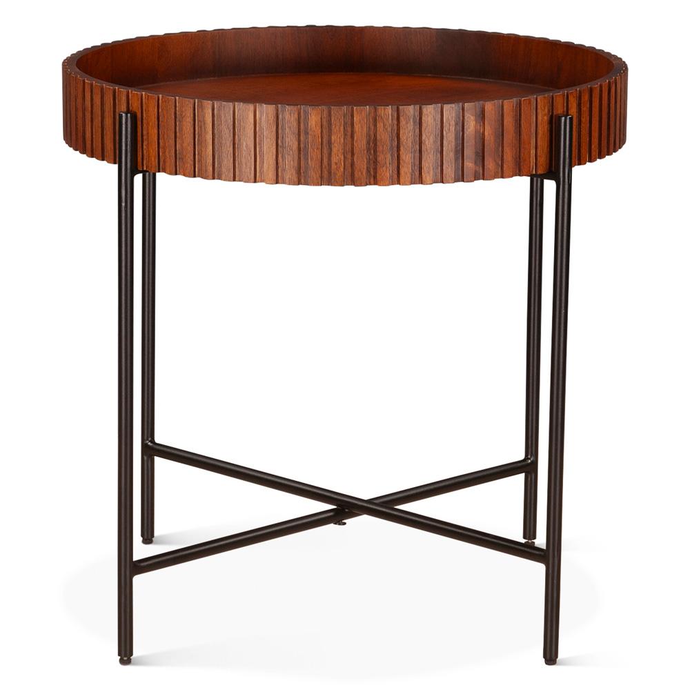 World Interiors - Halden Nesting Tray Tables : World Interiors - Halden Nesting Tray Tables in Pecan Brown - ZWHALNT29PB_CLOSEOUT veiw 3