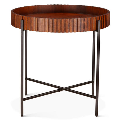 World Interiors - Halden Nesting Tray Tables : World Interiors - Halden Nesting Tray Tables in Pecan Brown - ZWHALNT29PB_CLOSEOUT veiw 3