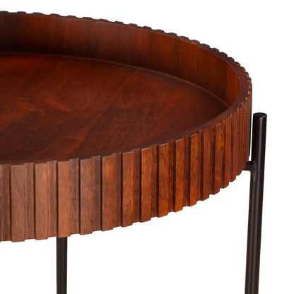 World Interiors - Halden Nesting Tray Tables : World Interiors - Halden Nesting Tray Tables in Pecan Brown - ZWHALNT29PB_CLOSEOUT veiw 5