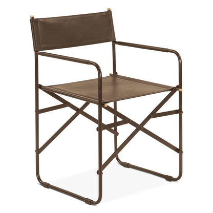 World Interiors - Lund 19" Director's Chair : World Interiors - Lund 19" Director's Chair in Black Leather - ZWLUNDIR19BLK_CLOSEOUT veiw 1