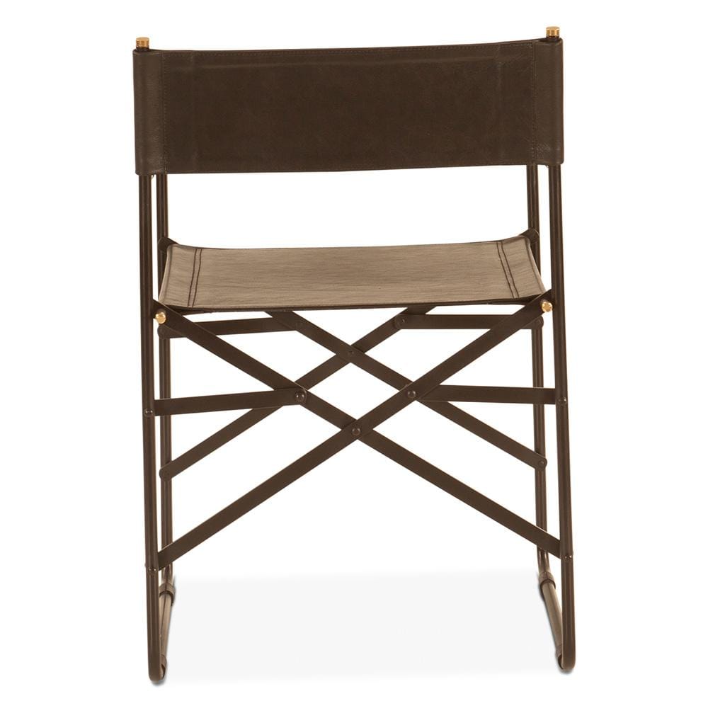 World Interiors - Lund 19" Director's Chair : World Interiors - Lund 19" Director's Chair in Black Leather - ZWLUNDIR19BLK_CLOSEOUT veiw 3