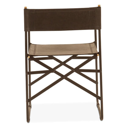 World Interiors - Lund 19" Director's Chair : World Interiors - Lund 19" Director's Chair in Black Leather - ZWLUNDIR19BLK_CLOSEOUT veiw 3