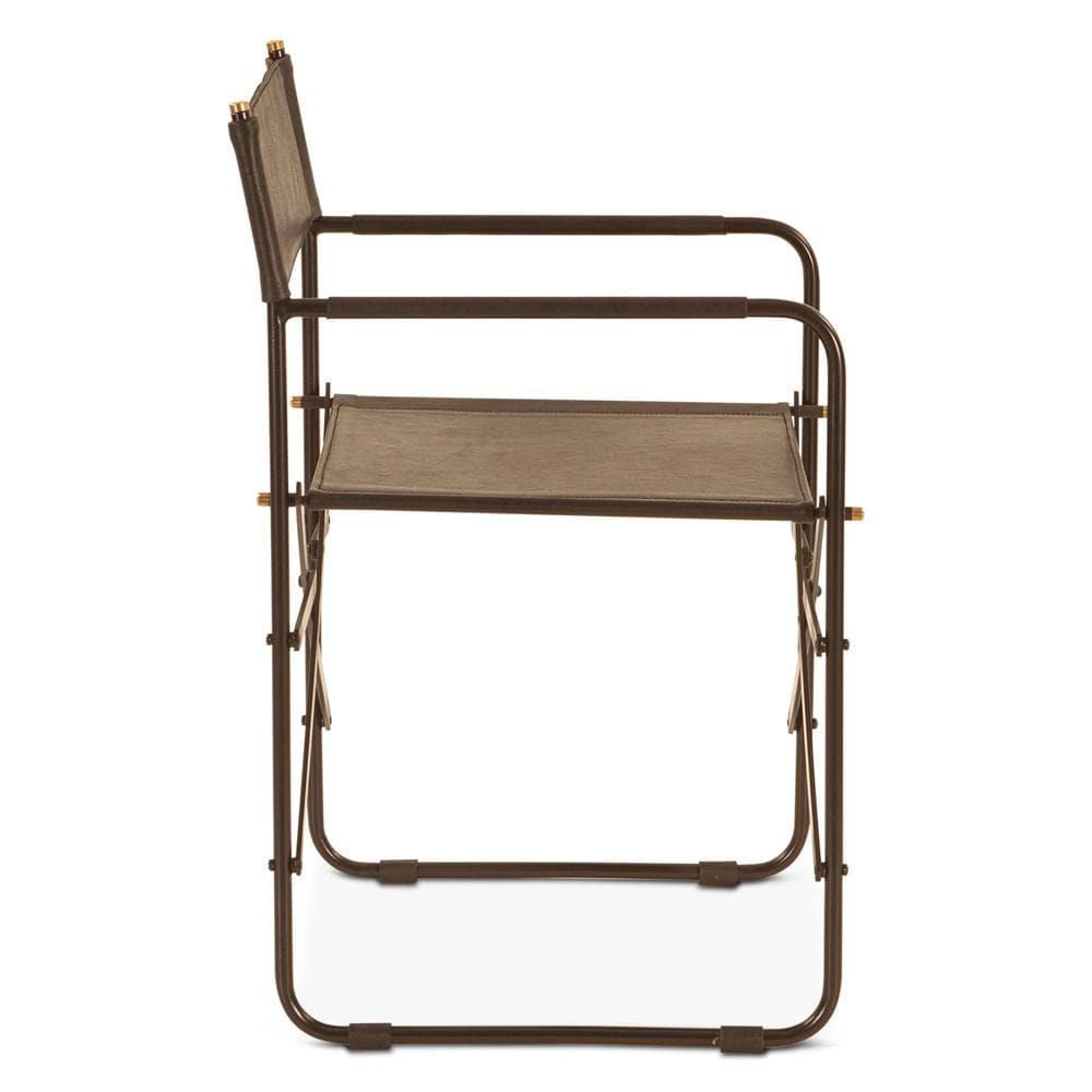 World Interiors - Lund 19" Director's Chair : World Interiors - Lund 19" Director's Chair in Black Leather - ZWLUNDIR19BLK_CLOSEOUT veiw 4
