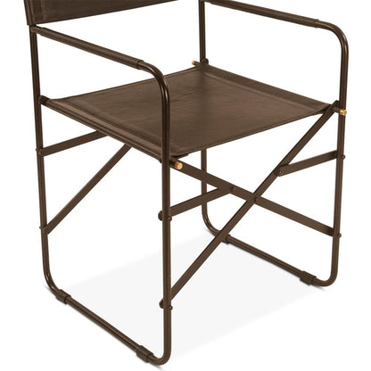 World Interiors - Lund 19" Director's Chair : World Interiors - Lund 19" Director's Chair in Black Leather - ZWLUNDIR19BLK_CLOSEOUT veiw 6