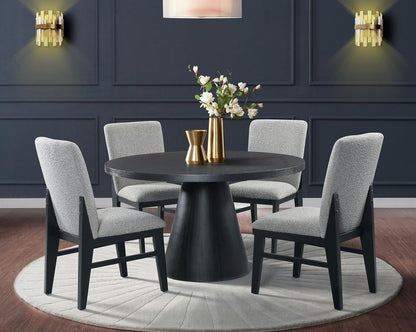 Picket House Furnishings -  Canal 5PC Standard Height Dining Set in Black-Table and Four Chairs - D-1710-8-5PC veiw 5