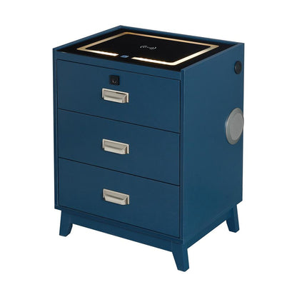 Picket House Furnishings -  Azura Nightstand with Electronic Features in Blue - A-13150-1-NS veiw 1