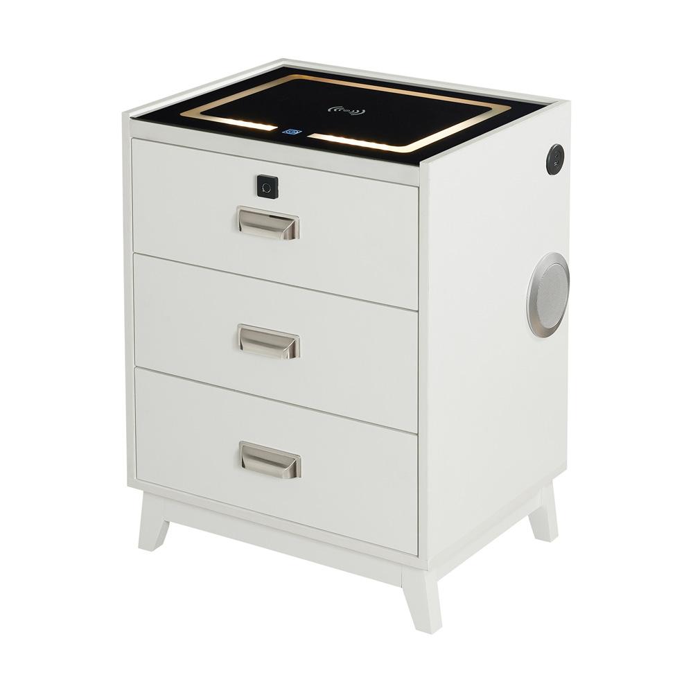 Picket House Furnishings -  Azura Nightstand with Electronic Features in White - A-13150-7-NS veiw 1