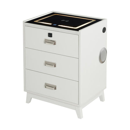 Picket House Furnishings -  Azura Nightstand with Electronic Features in White - A-13150-7-NS veiw 1