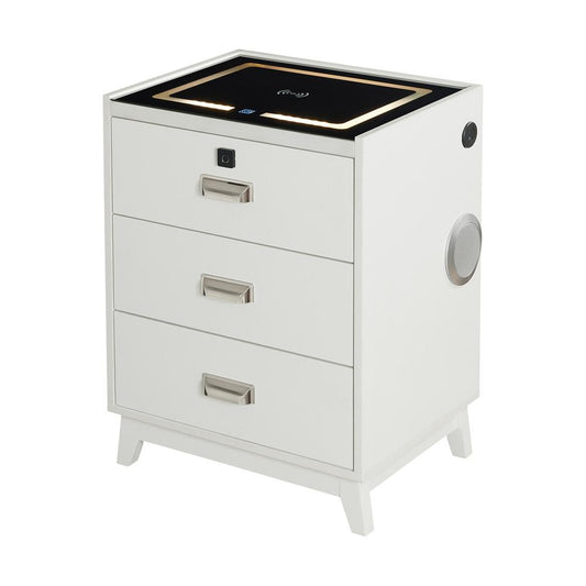 Picket House Furnishings -  Azura Nightstand with Electronic Features in White - A-13150-7-NS veiw 1