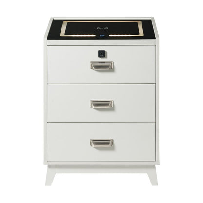 Picket House Furnishings -  Azura Nightstand with Electronic Features in White - A-13150-7-NS veiw 2