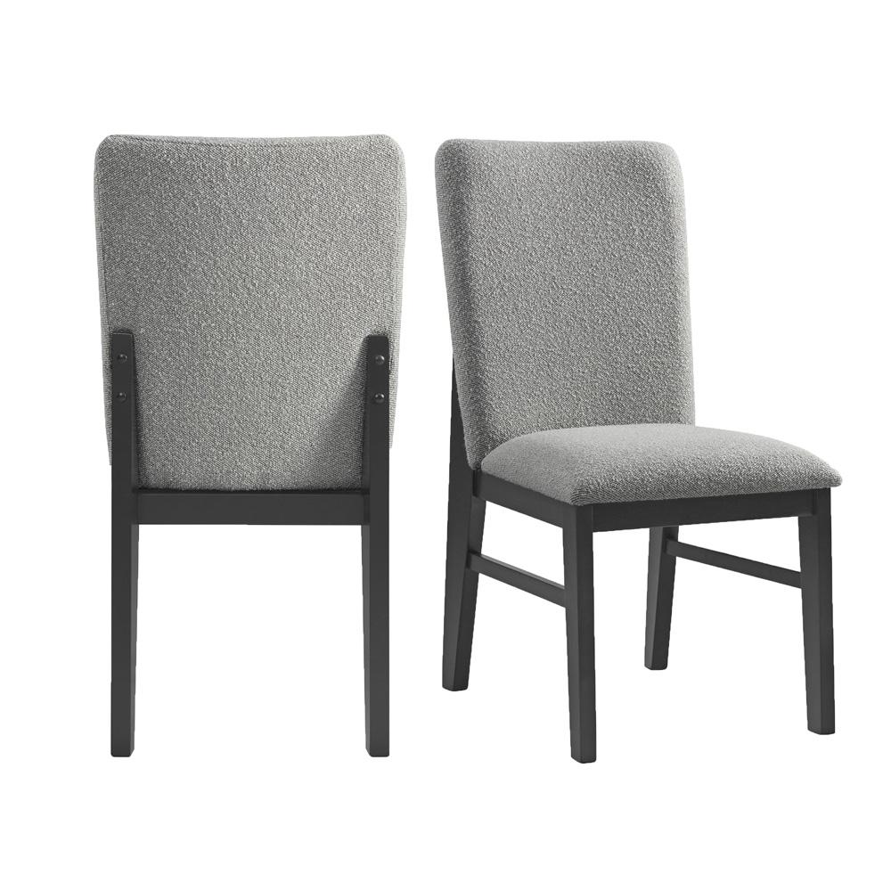 Picket House Furnishings -  Canal Side Chair with Grey Fabric (PGY1113-4) in Black (2 Per Carton) - D-1710-8-SC1 veiw 1