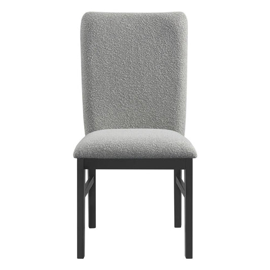 Picket House Furnishings -  Canal Side Chair with Grey Fabric (PGY1113-4) in Black (2 Per Carton) - D-1710-8-SC1 veiw 2