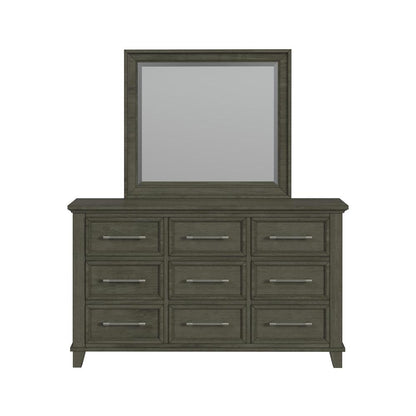 Picket House Furnishings -  Henrik Dresser and Mirror Set in Grey - B-13030-3-DRMR veiw 2