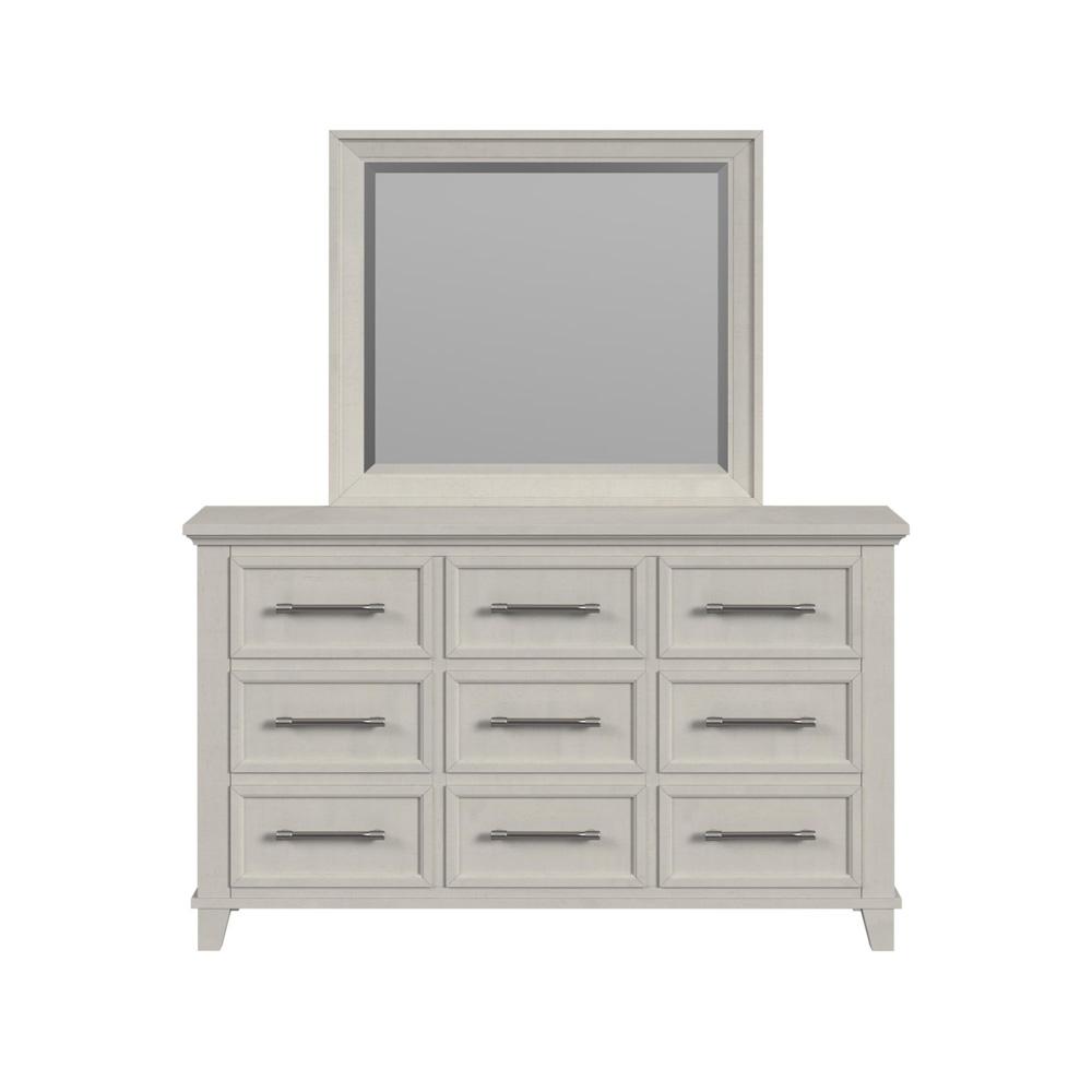 Picket House Furnishings -  Henrik Dresser and Mirror Set in Ivory - B-13030-7-DRMR veiw 2