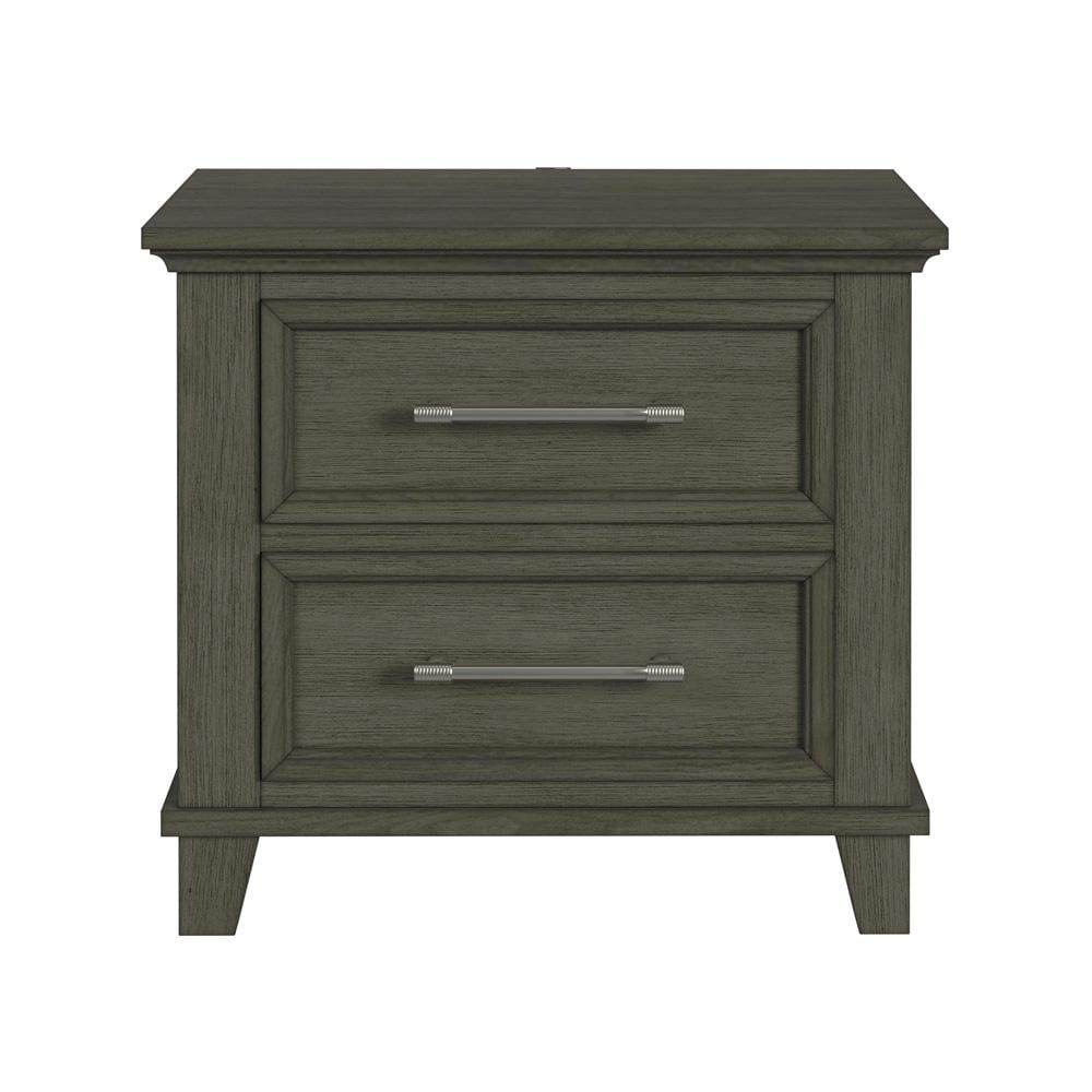 Picket House Furnishings -  Henrik 2-Drawer Nightstand with USB in Grey - B-13030-3-NS veiw 2