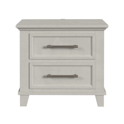 Picket House Furnishings -  Henrik 2-Drawer Nightstand with USB in Ivory - B-13030-7-NS veiw 2