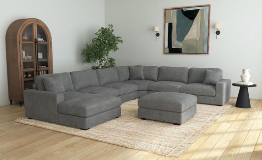 Picket House Furnishings -  Mesa 7PC Sectional Set with LHF Chaise in Steno Charcoal - U-8540-9442-LCSE-7PC veiw 2