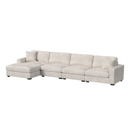 Picket House Furnishings -  Mesa 4PC Sectional Set with LHF Chaise in Steno Beige - U-8540-9440-LCSE-4PC veiw 1