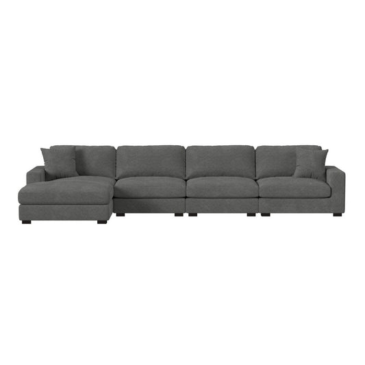 Picket House Furnishings -  Mesa 4PC Sectional Set with LHF Chaise in Steno Charcoal - U-8540-9442-LCSE-4PC veiw 2