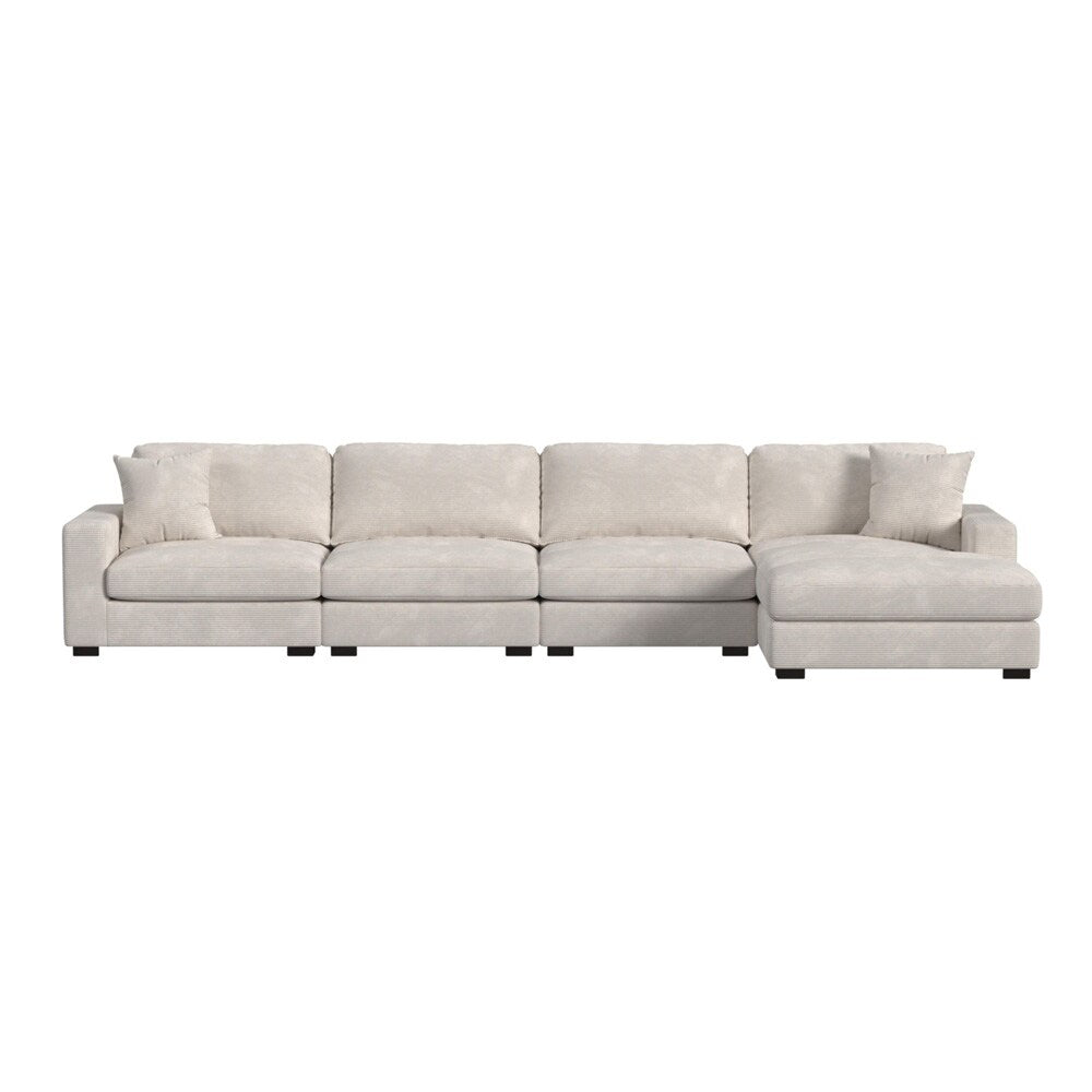 Picket House Furnishings -  Mesa 4PC Sectional Set with RHF Chaise in Steno Beige - U-8540-9440-RCSE-4PC veiw 2