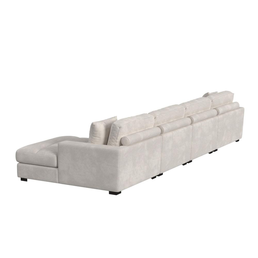 Picket House Furnishings -  Mesa 4PC Sectional Set with RHF Chaise in Steno Beige - U-8540-9440-RCSE-4PC veiw 3