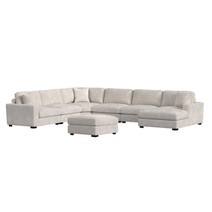 Picket House Furnishings -  Mesa 7PC Sectional Set with RHF Chaise in Steno Beige - U-8540-9440-RCSE-7PC veiw 1