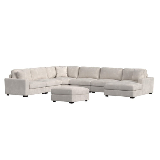 Picket House Furnishings -  Mesa 7PC Sectional Set with RHF Chaise in Steno Beige - U-8540-9440-RCSE-7PC veiw 1