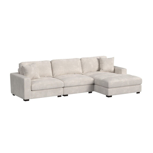 Picket House Furnishings -  Mesa 3PC Sectional Set with RHF Chaise in Steno Beige - U-8540-9440-RCSE-3PC veiw 1