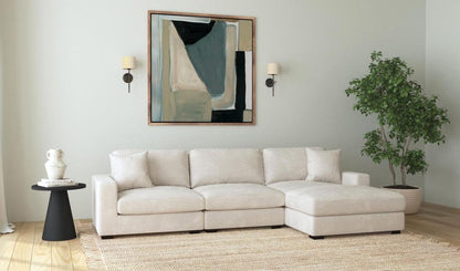 Picket House Furnishings -  Mesa 3PC Sectional Set with RHF Chaise in Steno Beige - U-8540-9440-RCSE-3PC veiw 4