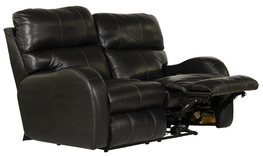 Catnapper - Angelo Power Headrest Power Lay Flat Reclining Loveseat in Black - 64462127388307388 veiw 1