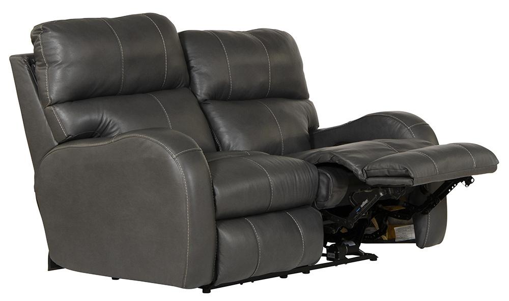 Catnapper - Angelo Power Headrest Power Lay Flat Reclining Loveseat in Gunmetal - 64462/1273-58/3073-58 veiw 1