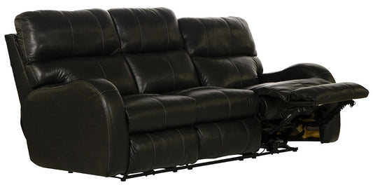 Catnapper - Angelo Power Headrest Power Lay Flat Reclining Sofa in Black - 64461127388307388 veiw 1