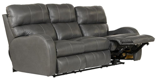 Catnapper - Angelo Power Headrest Power Lay Flat Reclining Sofa in Gunmetal - 64461127358307358 veiw 1